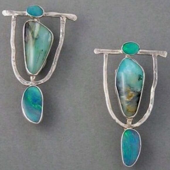 Free People Jewelry - Boho geo earrings N1037